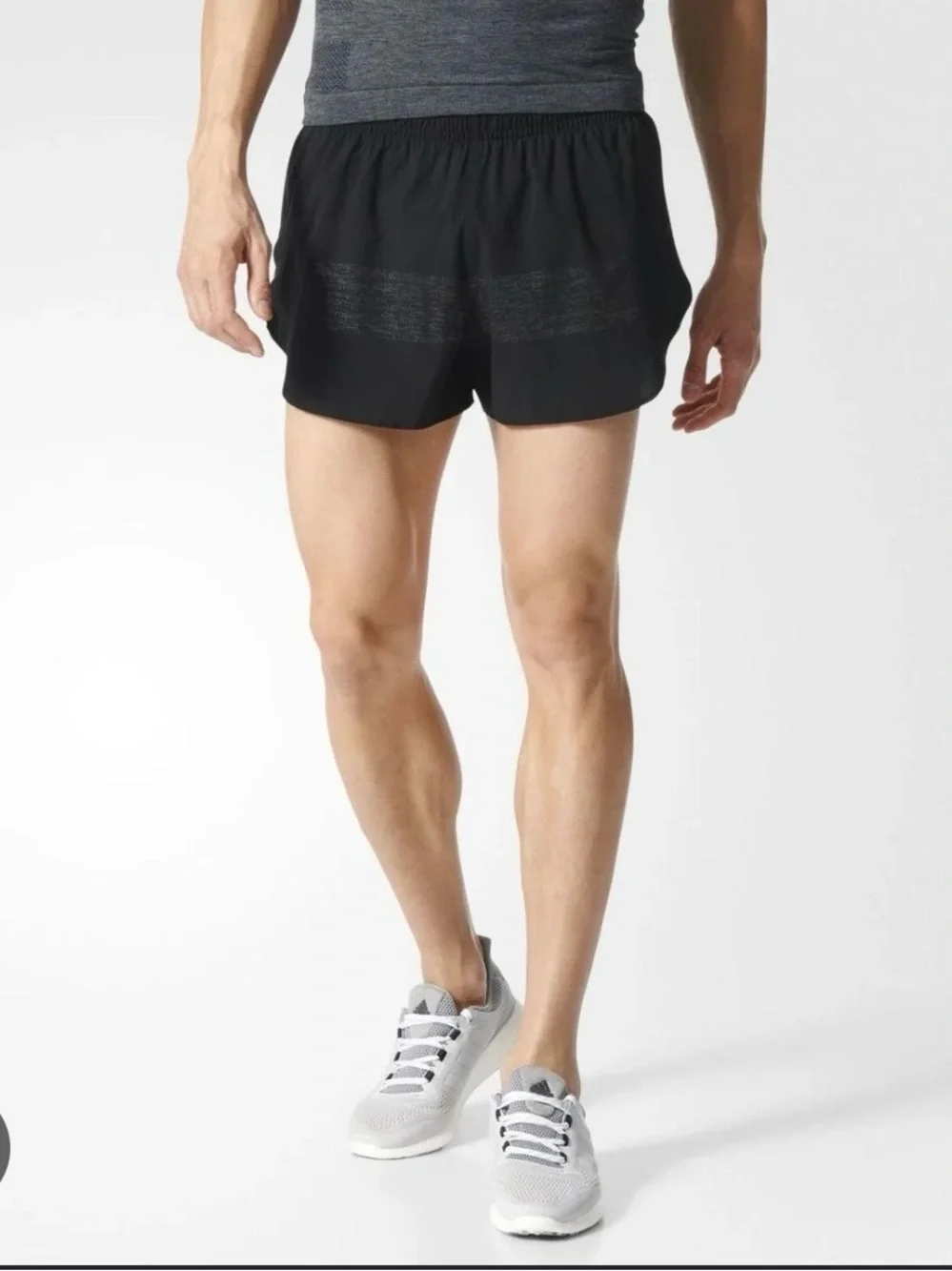 adidas Black Men's Athletic Running Shorts Supernova 3 inch split shorts medium
